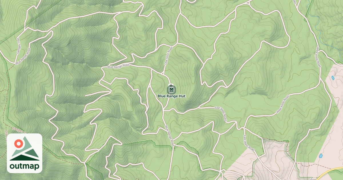 Map of Blue Range Hut