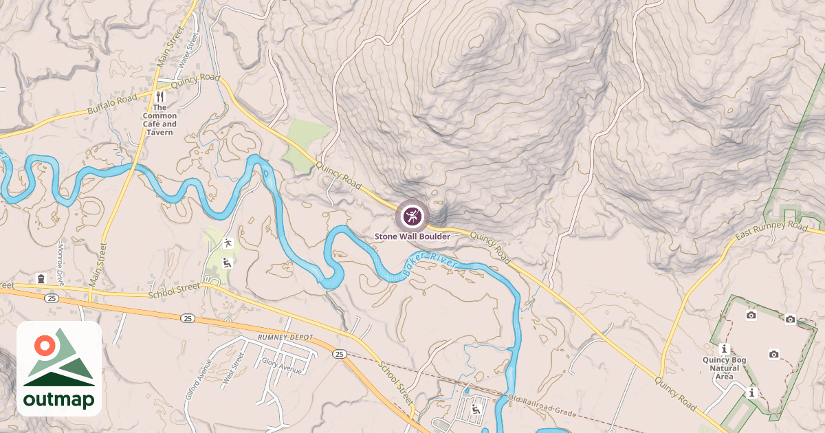 Map of Stone Wall Boulder