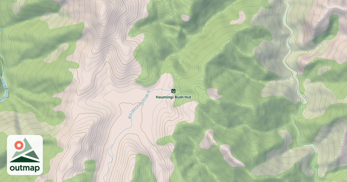 Map of Haumingi Bush Hut