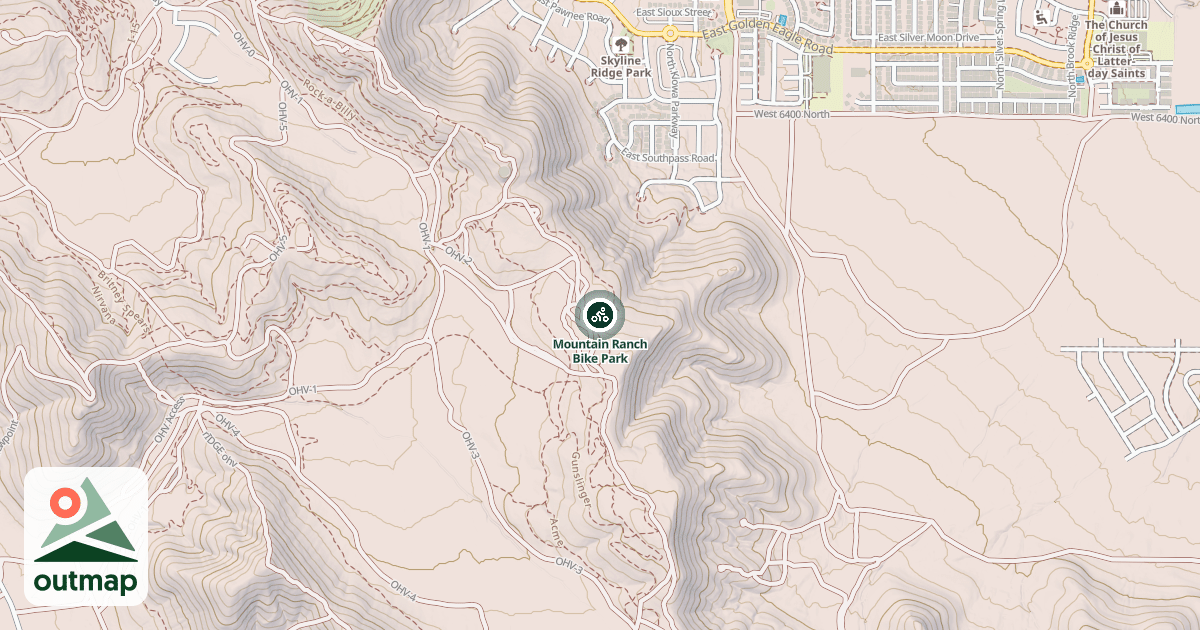 Map of Mountain Ranch Bike Park