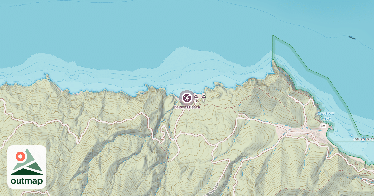 Map of Parsons Beach