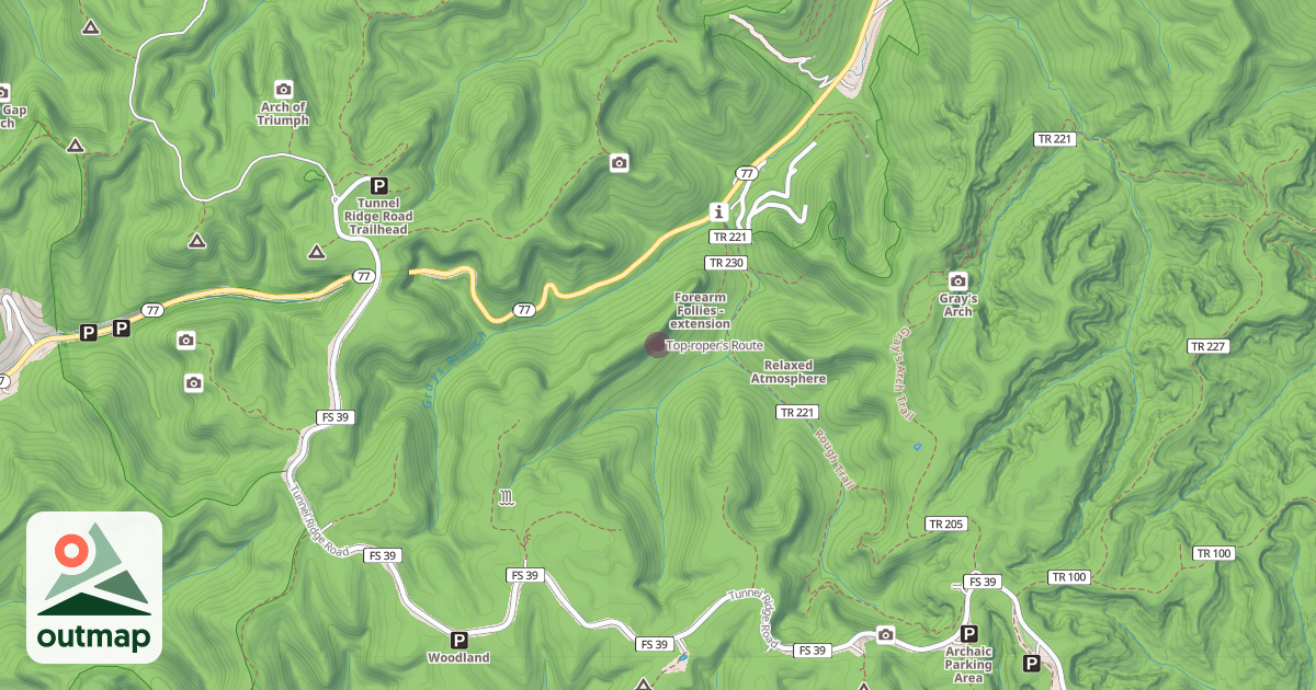 Map of Top-roper's Route
