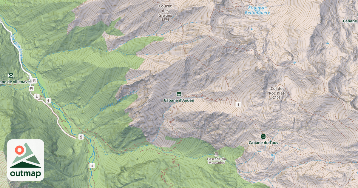Map of Cabane d'Aouen