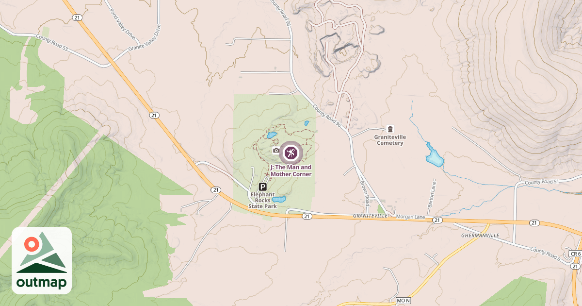 Map of J: The Man and Mother Corner