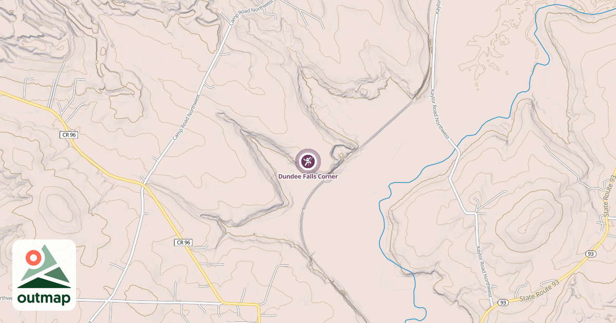 Map of Dundee Falls Corner