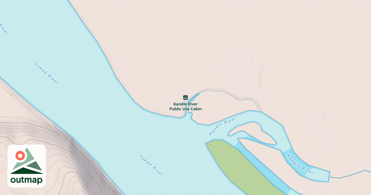 Map of Kandik River Public Use Cabin