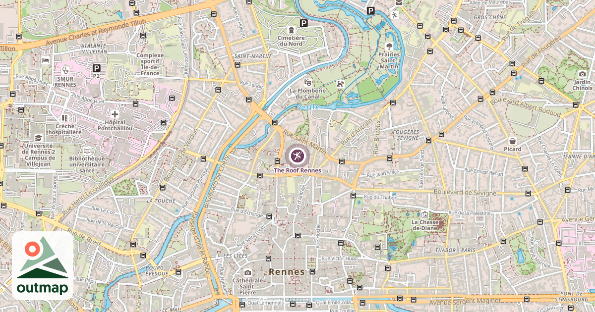 Map of The Roof Rennes