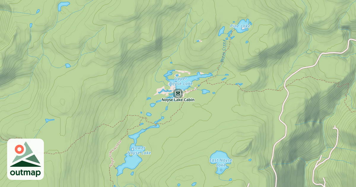 Map of Noyse Lake Cabin