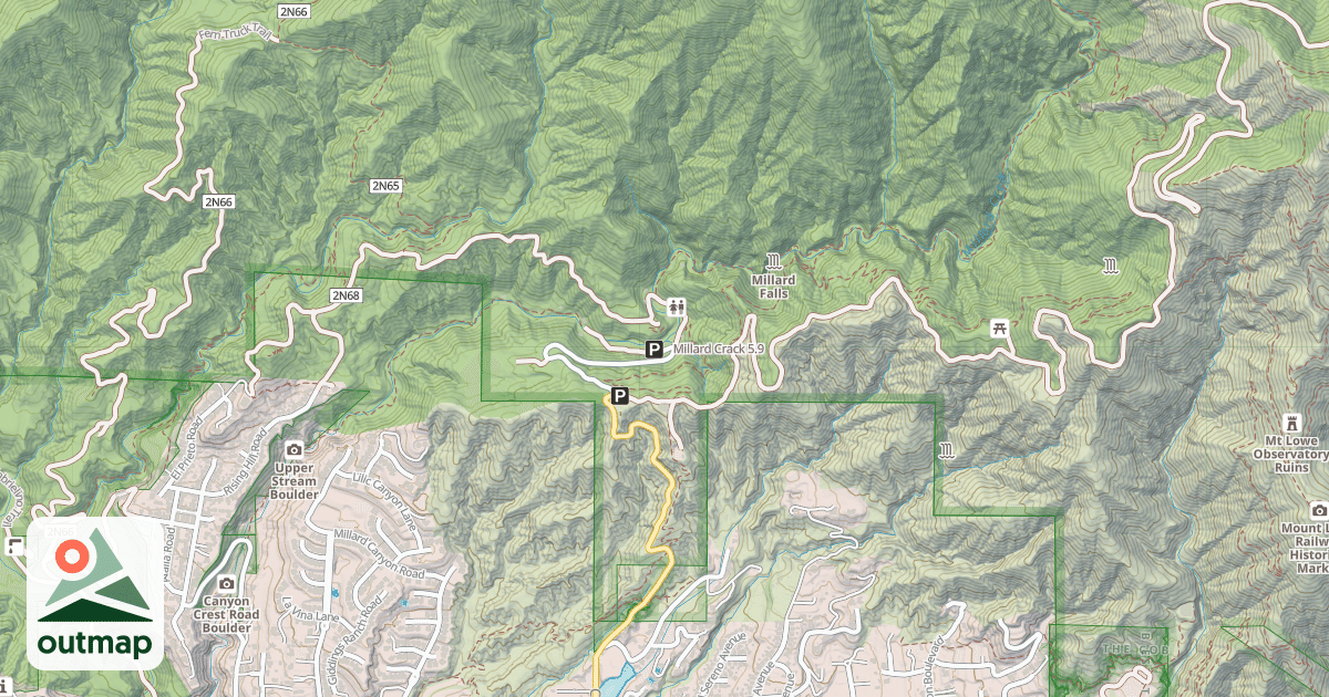 Map of Millard Crack