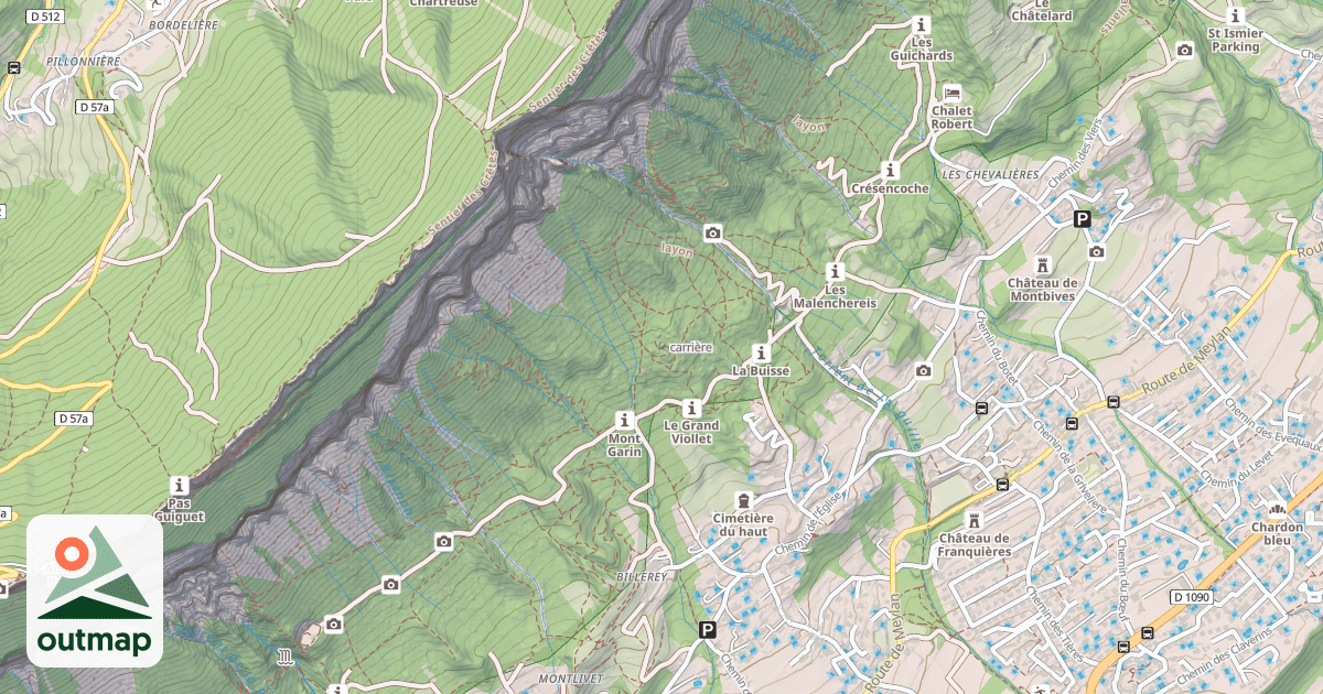 Map of carrière
