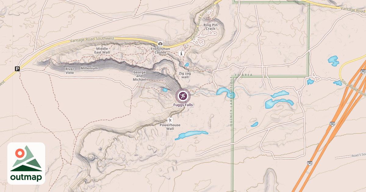 Map of Fuggs Falls