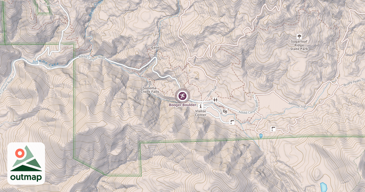 Map of Booger Boulder