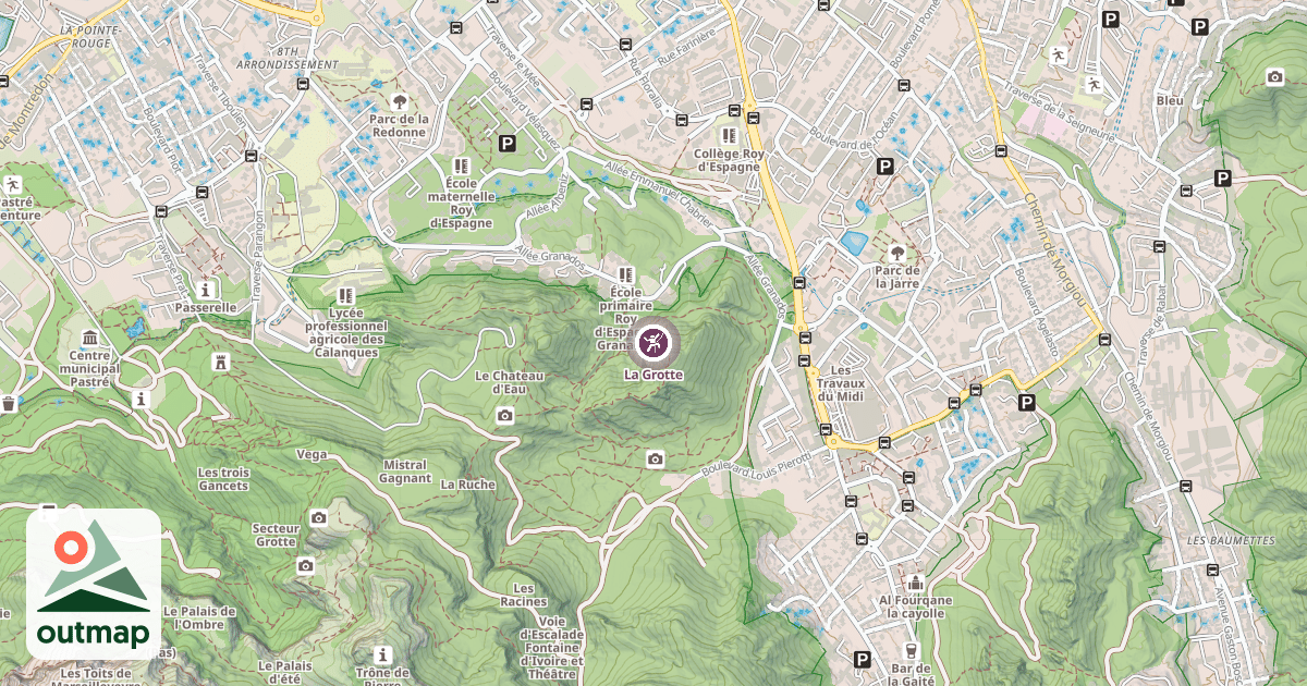 Map of La Grotte