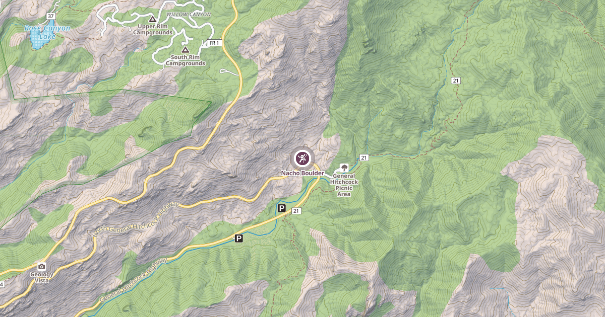 Map preview of Nacho Boulder