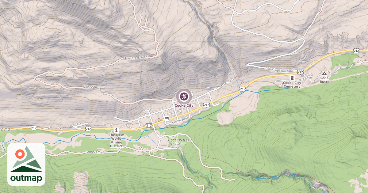 Map of Cooke City