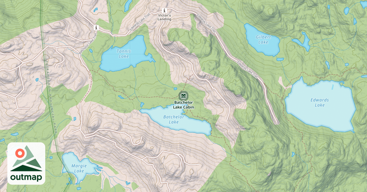 Map of Batchelor Lake Cabin