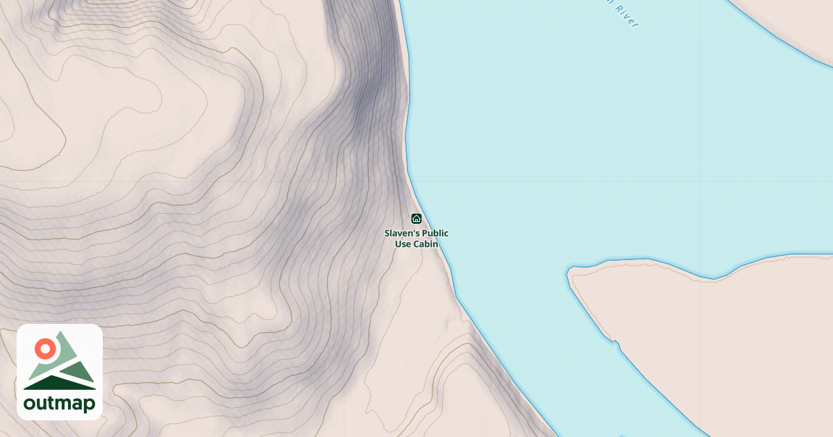 Map of Slaven's Public Use Cabin