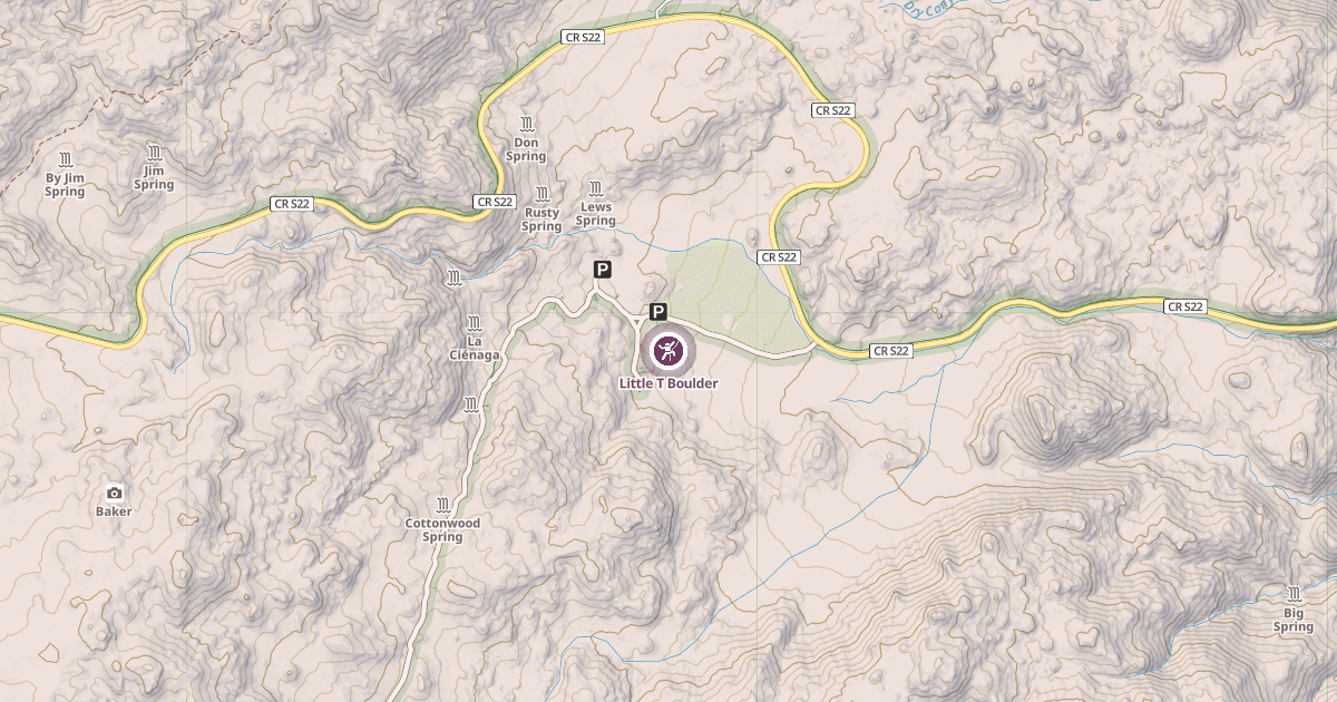 Map preview of Little T Boulder