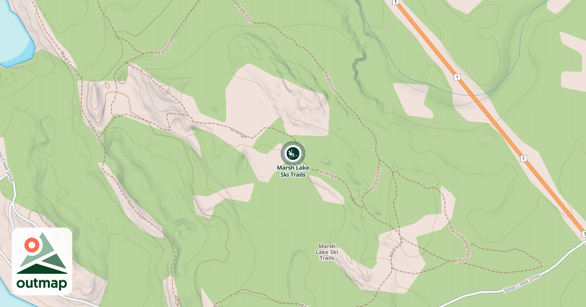 Map of Marsh Lake Ski Trails