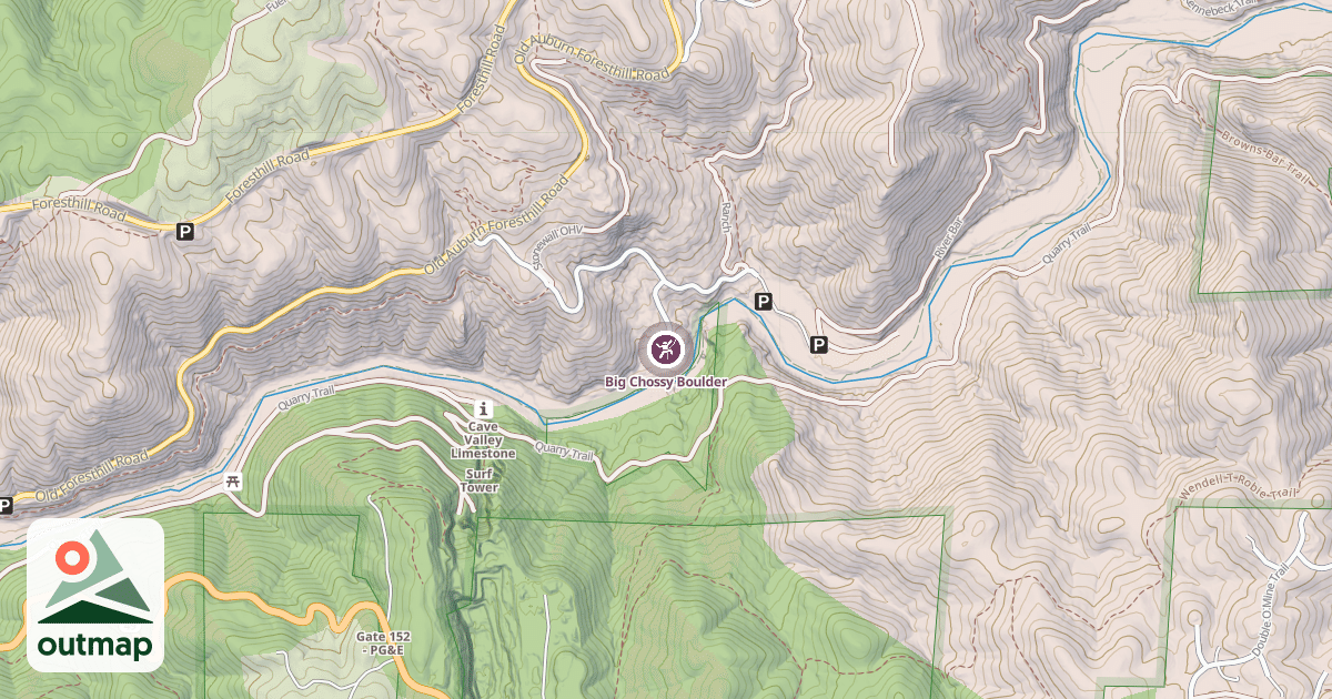 Map of Big Chossy Boulder