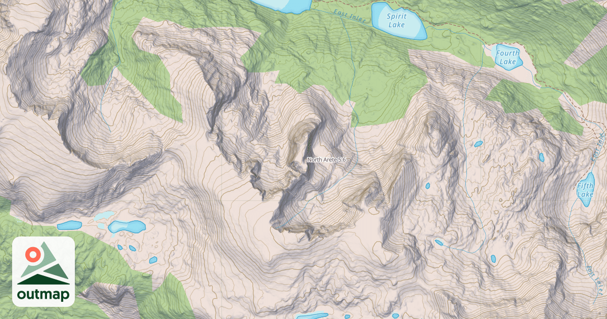 Map of North Arete