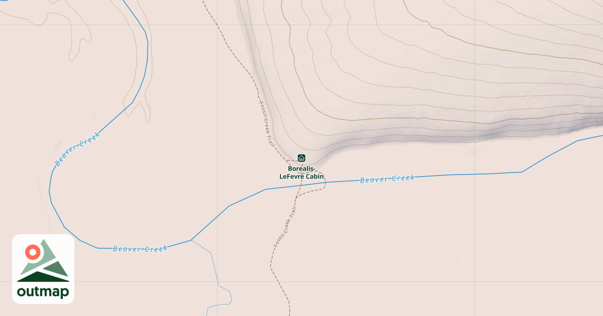 Map of Borealis-LeFevre Cabin