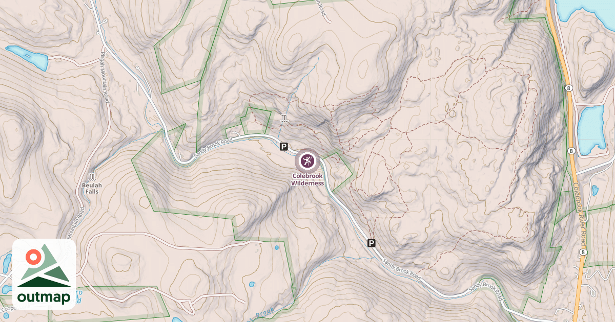 Map of Colebrook Wilderness