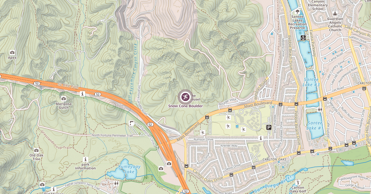 Map preview of Snow Cone Boulder