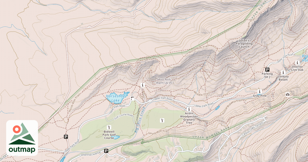Map of Moss Rock Warm Up