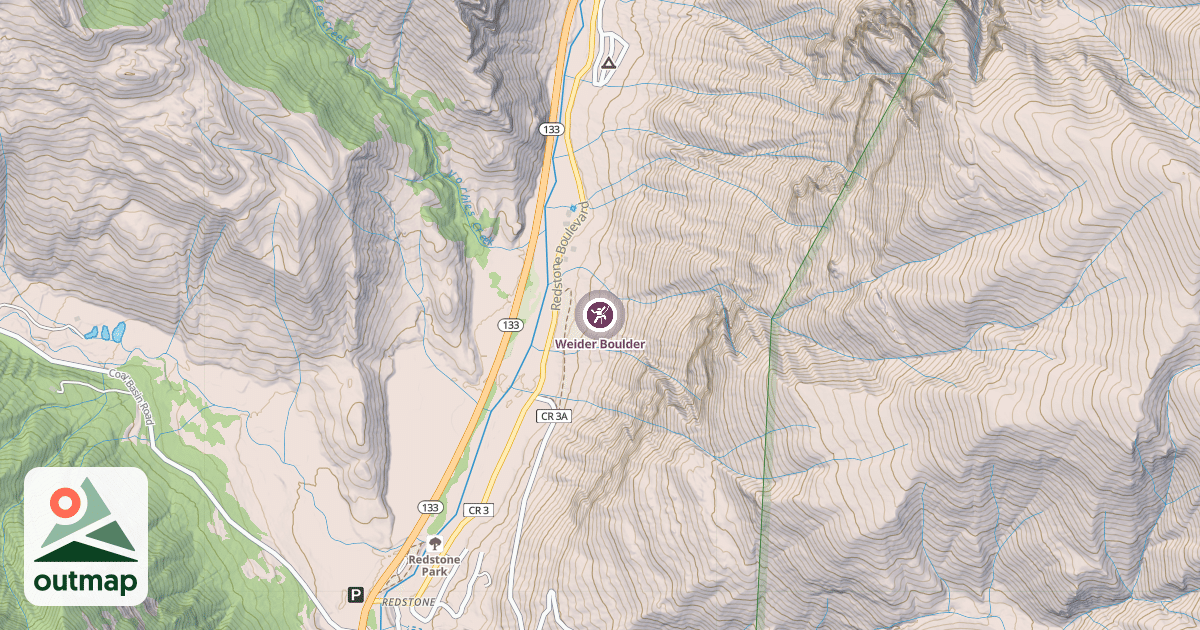 Map of Weider Boulder
