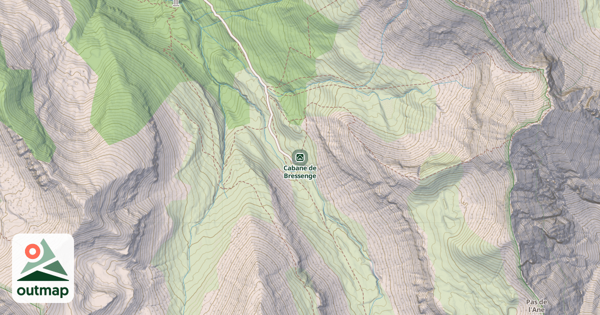 Map of Cabane de Bressenge