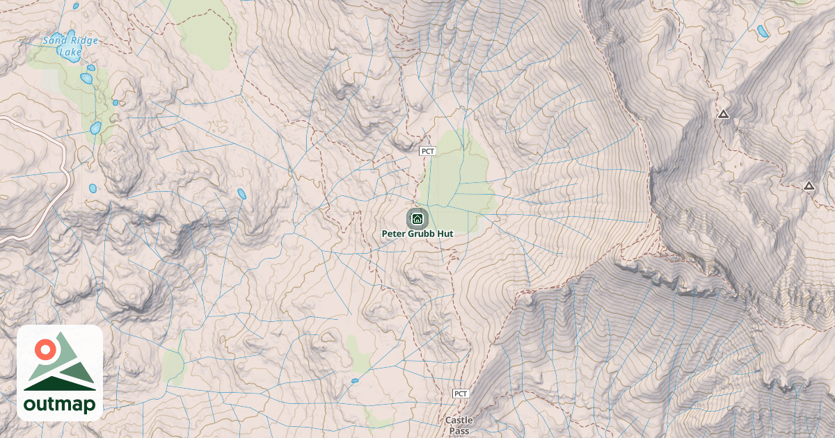 Map of Peter Grubb Hut