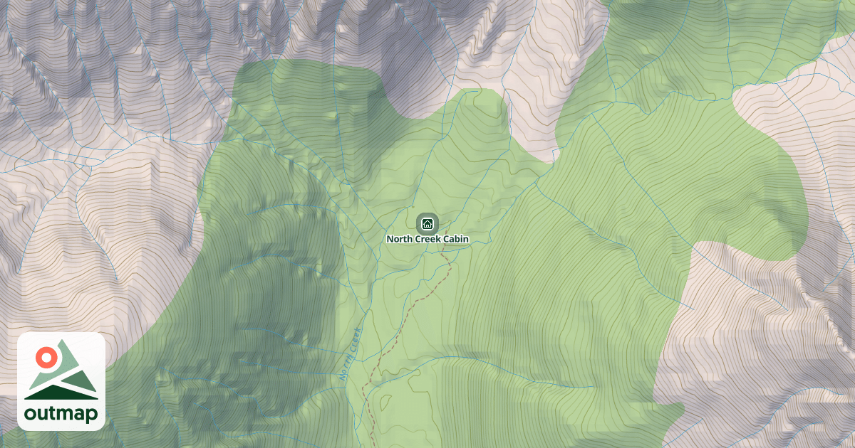 Map of North Creek Cabin