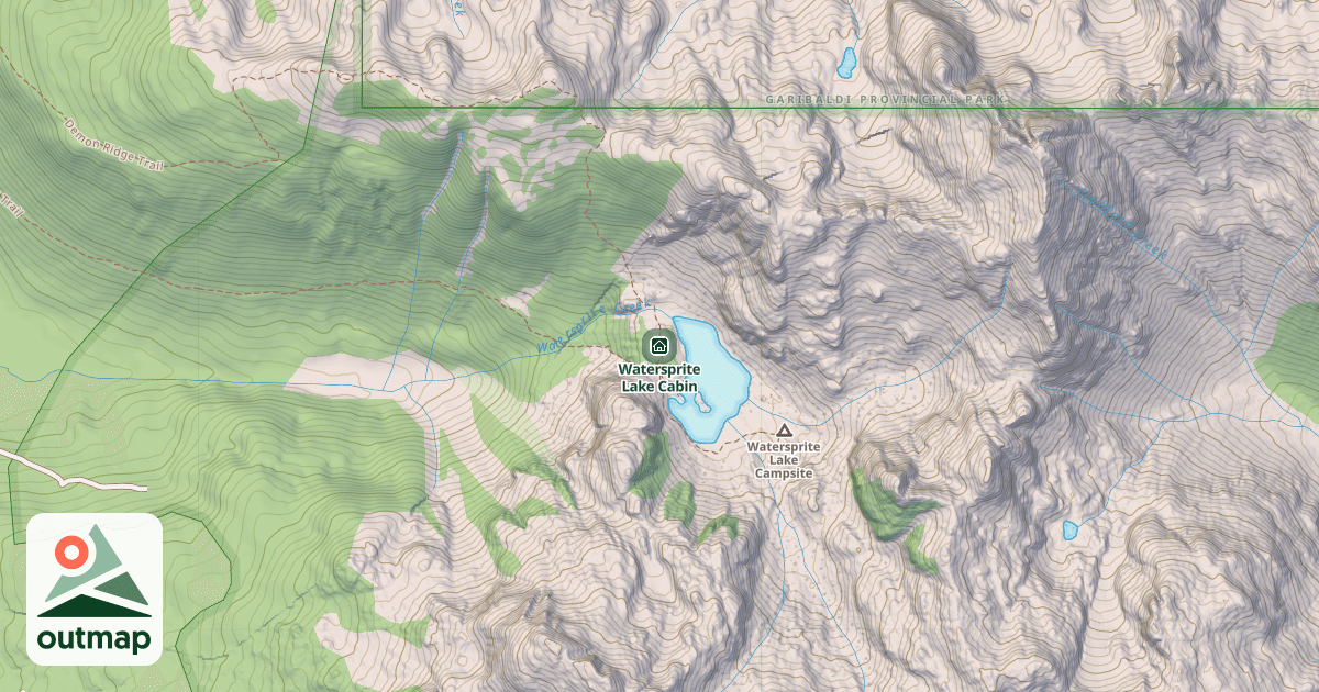 Map of Watersprite Lake Cabin