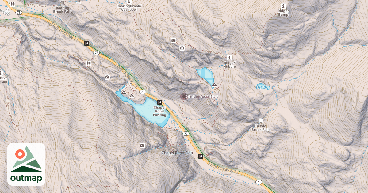 Map of Climbing Route Start