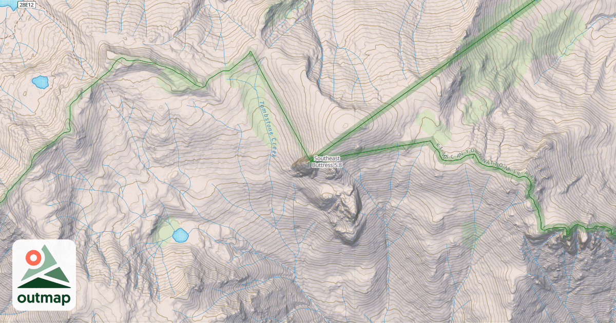 Map of Southeast Buttress