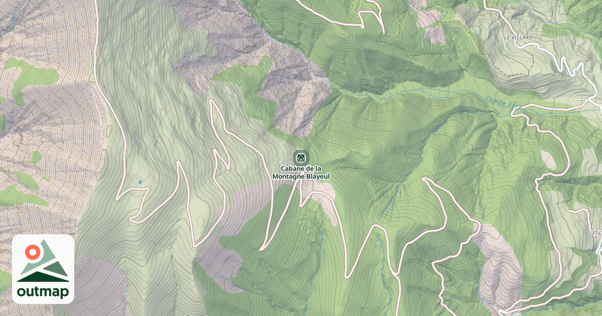 Map of Cabane de la Montagne Blayeul