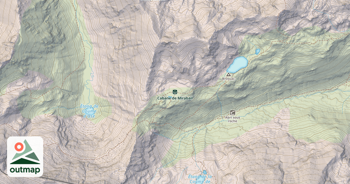 Map of Cabane de Mirabail