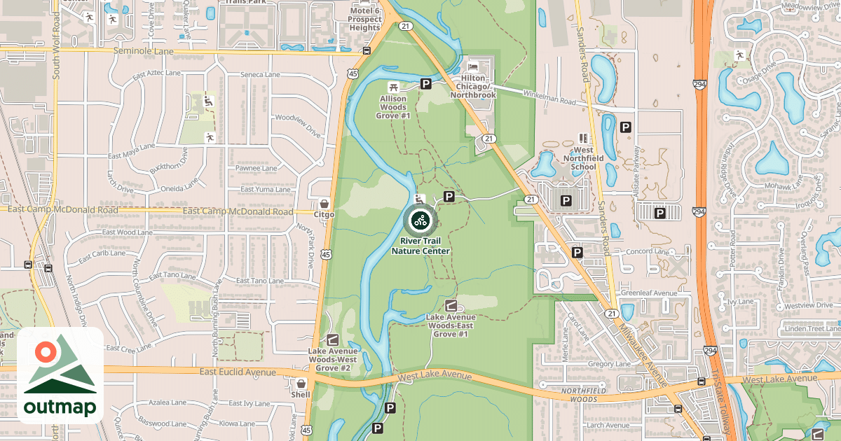 Map of River Trail Nature Center