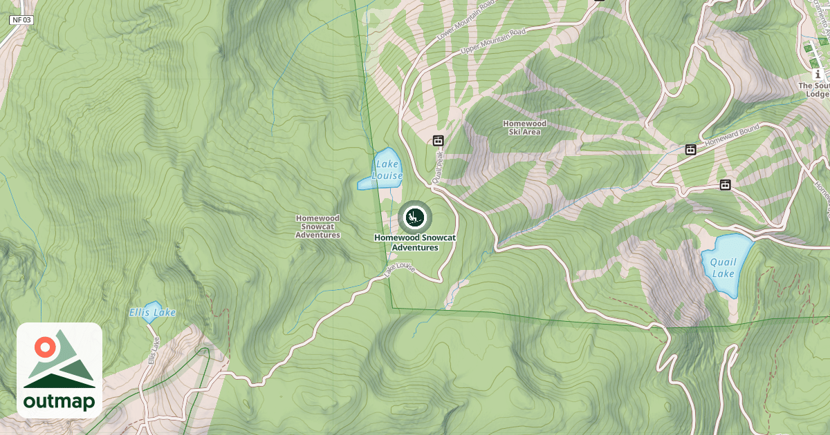 Map of Homewood Snowcat Adventures