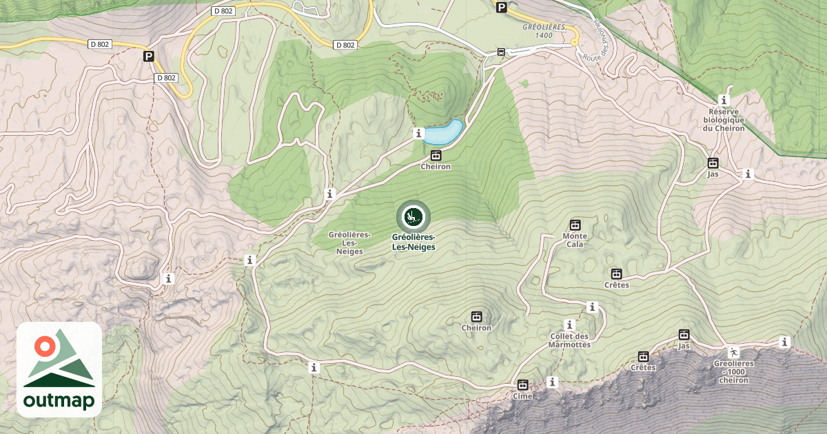 Map of Gréolières-Les-Neiges