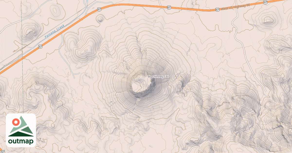 Map of Big Chimney