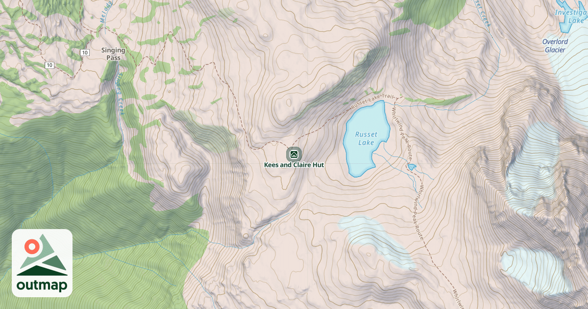 Map of Kees and Claire Hut