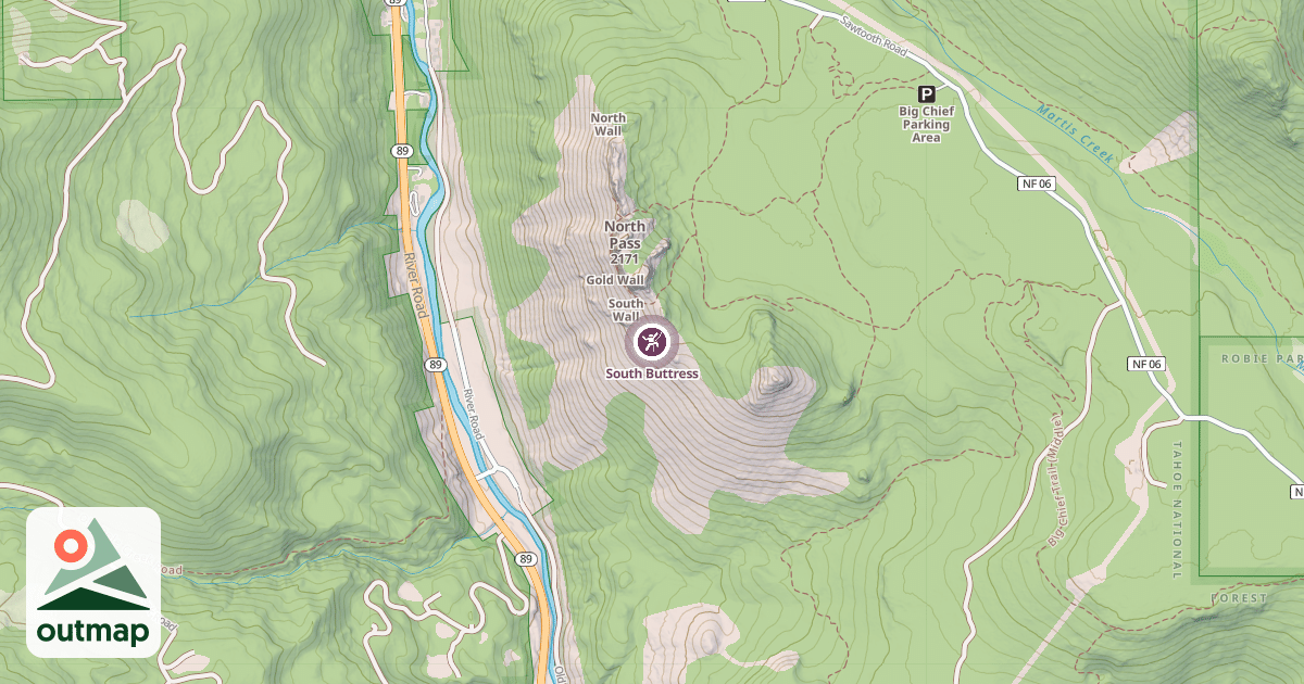 Map of South Buttress