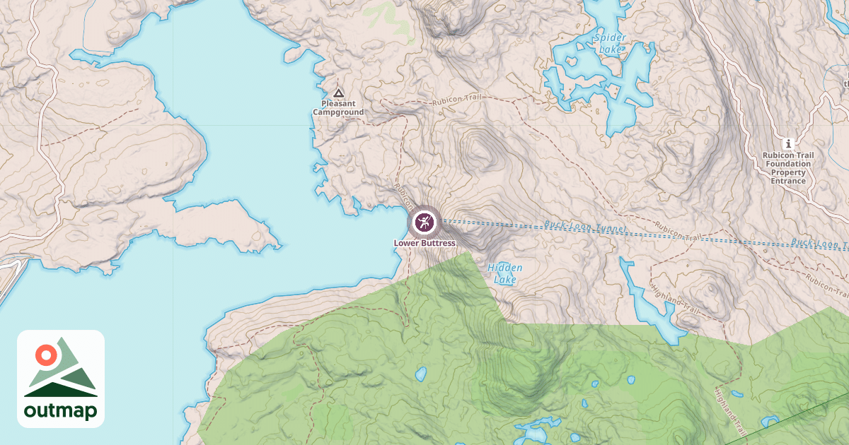 Map of Lower Buttress