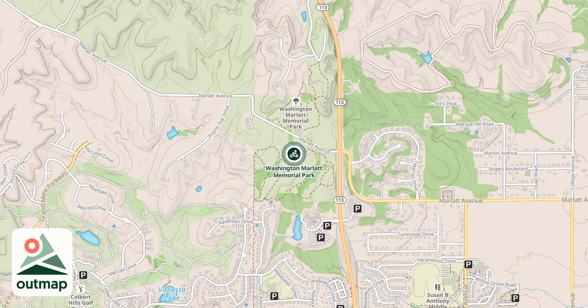 Map of Washington Marlatt Memorial Park