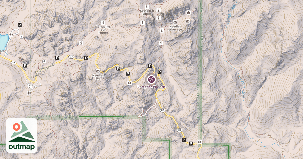 Map of Deception Pinnacle