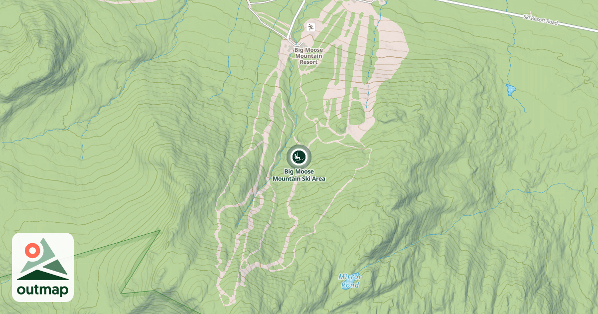 Map of Big Moose Mountain Ski Area