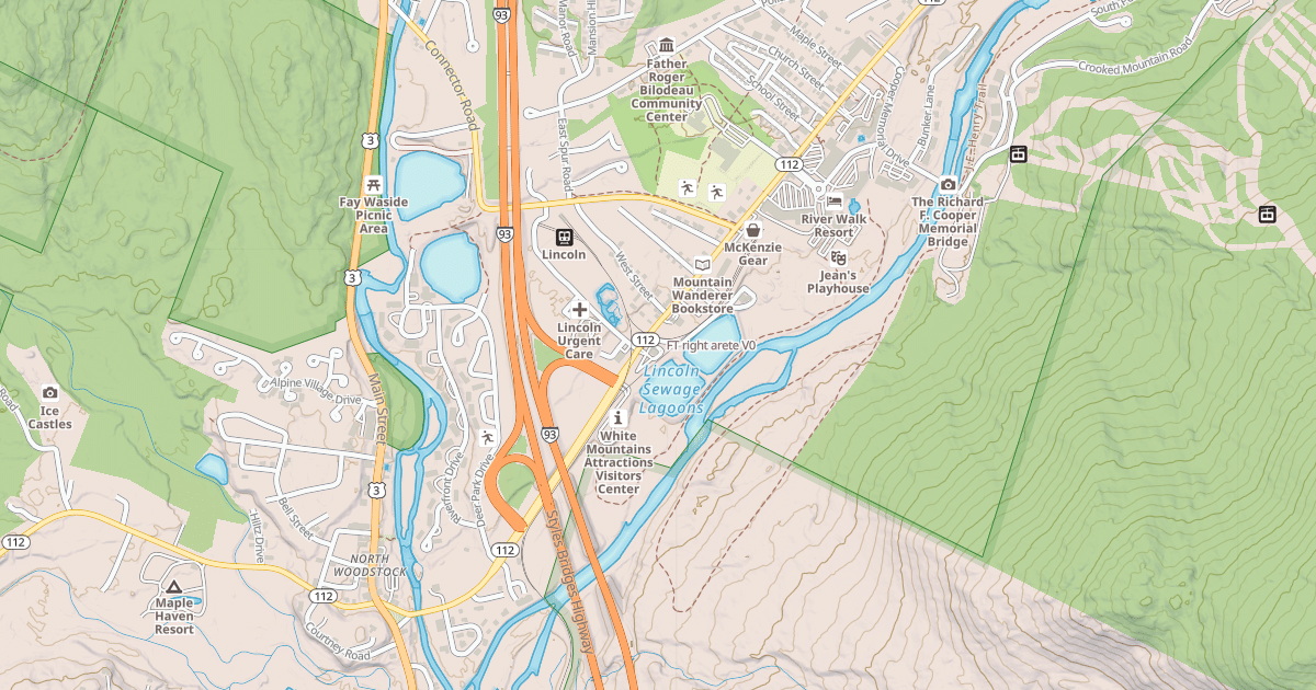 Map preview of FT right arete
