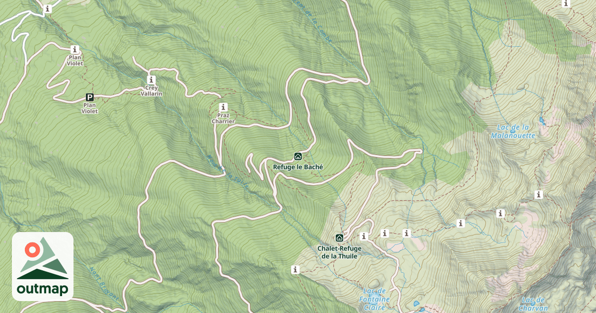 Map of Refuge le Baché